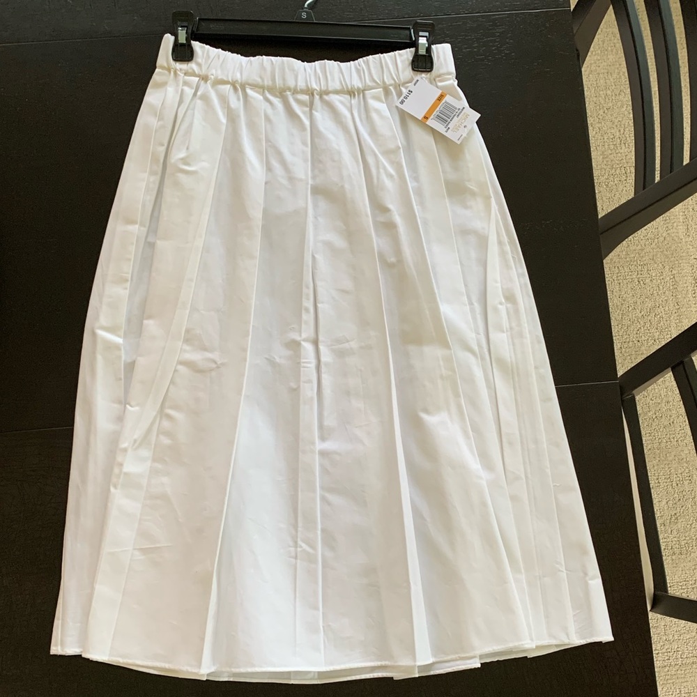 MICHAEL KORS- White Pleated Skirt